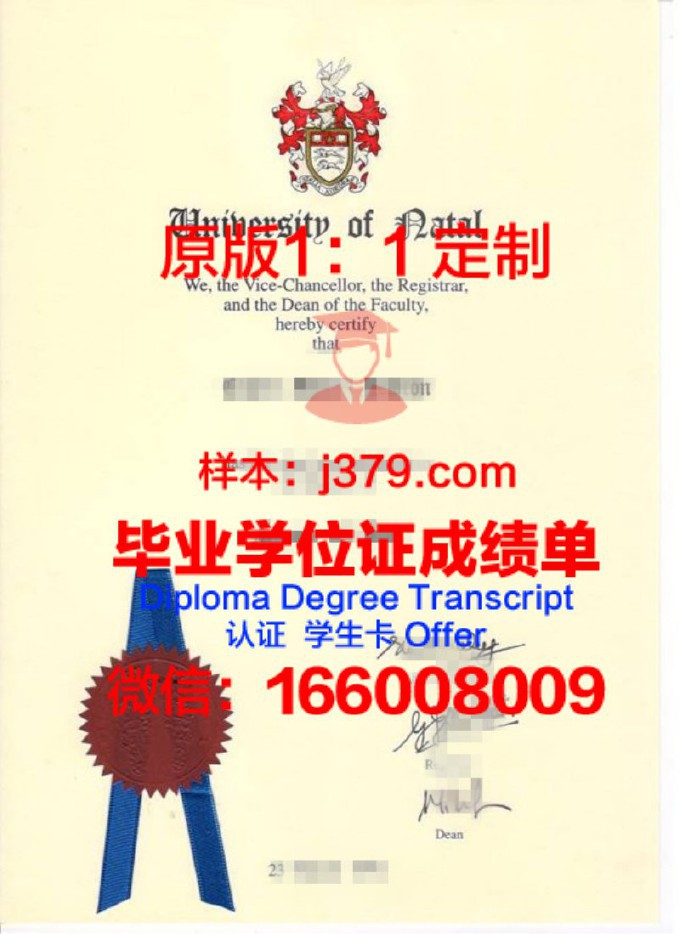 2006年南非工学院毕业证图片高清(南非学校)