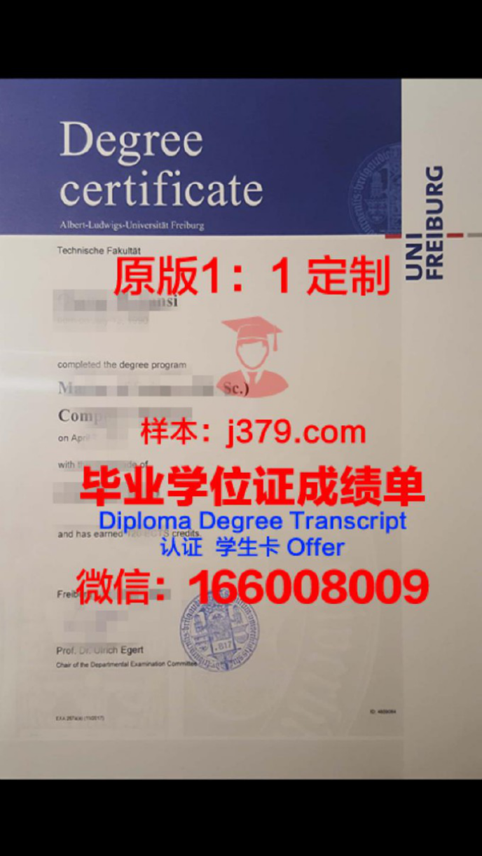 弗莱堡大学毕业证diploma